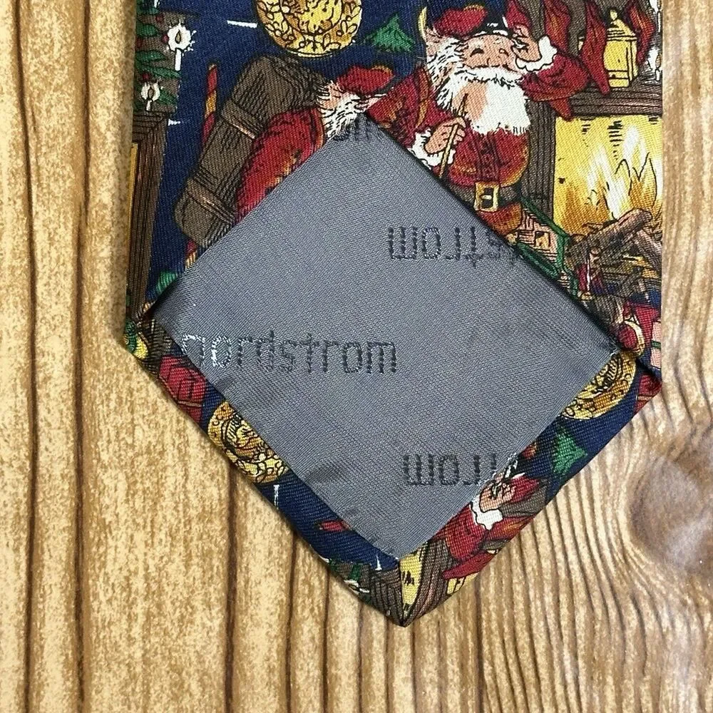 Robert Talbott Silk Tie Santa‎ Claus Necktie 63” Christmas